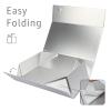 LIFELUM Gift Boxes with Lids, 1 Pack 13.8 x 8.3 x 4.4 inch Silver Gift Boxes with Ribbon, Card, Shredded Paper Filler for Presents, Graduation, Christmas, Birthdays view 2