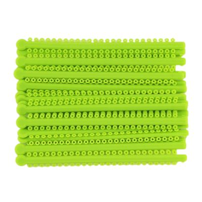 1000Pcs/Bag Dental Long Type Orthodontic Ligature Ties Elastic Rubber Bands Kelly Green Color L-1000-26#