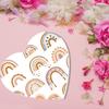 Andaz Press Valentines Day Heart Shaped Box With Lid, Boho Rainbow Reusable Heart Shaped Box, Box For Treats, Sweets, Flowers, Jewelry, Toys, Kids Gift Packaging Food Safe, 8"X6", 1-Pack view 2