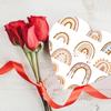Andaz Press Valentines Day Heart Shaped Box With Lid, Boho Rainbow Reusable Heart Shaped Box, Box For Treats, Sweets, Flowers, Jewelry, Toys, Kids Gift Packaging Food Safe, 8"X6", 1-Pack view 3
