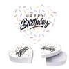 Andaz Press Happy Birthday Heart Shaped Gift Box with Lid, Heart Box For Treats, Sweets, Candy, Flowers, Jewelry, Strawberries, Chocolates, Gift for Kids, Him, Her, Food Safe, 8"x6", 1-Pack view 1