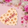 Andaz Press Valentine's Day Heart Shaped Box With Lid, Funny Nice Buns Reusable Heart Shaped Treat Box Valentines Box For Cinnamon Rolls, Gag Gift, Reusable Food Safe Packaging, 8"X6", 1-Pack view 2
