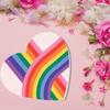 Andaz Press Valentines Day Heart Shaped Box With Lid, Rainbow Stripes Reusable Heart Shaped Box Premium Box For Treats Sweets Flowers Lingerie Jewelry Lgbtq Gift Packaging Food Safe, 1-Pack view 2
