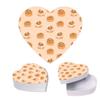 Andaz Press Valentine's Day Heart Shaped Box With Lid, Reusable Heart Shaped Valentines Premium Box For Cinnamon Rolls, Gag Gift Dessert Treat Box, Reusable Food Safe Packaging, 8"X6", 1-Pack view 1