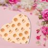 Andaz Press Valentine's Day Heart Shaped Box With Lid, Reusable Heart Shaped Valentines Premium Box For Cinnamon Rolls, Gag Gift Dessert Treat Box, Reusable Food Safe Packaging, 8"X6", 1-Pack view 2