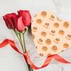 Andaz Press Valentine's Day Heart Shaped Box With Lid, Reusable Heart Shaped Valentines Premium Box For Cinnamon Rolls, Gag Gift Dessert Treat Box, Reusable Food Safe Packaging, 8"X6", 1-Pack view 3
