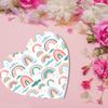 Andaz Press Valentines Day Heart Shaped Box With Lid, Rainbows Reusable Heart Shaped Box, Box For Treats, Sweets, Flowers, Jewelry, Toys, Kids Gift Packaging Food Safe, 8"X6", 1-Pack view 2
