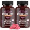YUM-V'S Strong Earth Calcium, Magnesium, Vitamin D3 Gummies - Vitamin Gummies Calcium Supplement for Strong Bone Health Gummies - Kosher 90 Count (Pack of 2) view 1