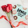 Andaz Press Valentine's Day Heart Shaped Box With Lid, Funny Donut Ever Let Me Go Reusable Heart Shaped Valentines Box For Donuts, Dessert Treat Box, Reusable Food Safe No Oil Spotting, 8"X6", 1-Pack view 3