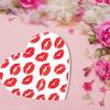 Andaz Press Valentines Day Heart Shaped Box With Lid, Kisses & Lip Design Reusable Heart Shaped Box For Treats Sweets Flowers Lingerie Jewelry, Gift Packaging Food Safe, 1-Pack view 2