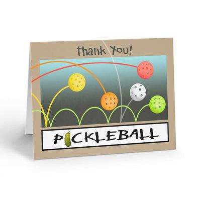 Stonehouse Collection Pickleball Thank You Note Cards - 10 Boxed Pickle Ball Appreciation Cards - Sports Cards USA Made (Thank You)