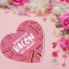Andaz Press Valentine's Day Heart Shaped Box With Lid Don'T Go Bacon My Heart Treat Reusable Heart Shaped Valentines Box For Bacon, Reusable Food Safe Gift Boxes, 8"X6", 1-Pack view 2