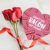 Andaz Press Valentine's Day Heart Shaped Box With Lid Don'T Go Bacon My Heart Treat Reusable Heart Shaped Valentines Box For Bacon, Reusable Food Safe Gift Boxes, 8"X6", 1-Pack view 3