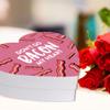 Andaz Press Valentine's Day Heart Shaped Box With Lid Don'T Go Bacon My Heart Treat Reusable Heart Shaped Valentines Box For Bacon, Reusable Food Safe Gift Boxes, 8"X6", 1-Pack view 4