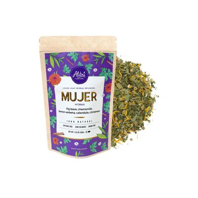 Alibu Loose Leaf Herbal Tea - Mujer - Certified Vegan, 100% Natural Tea, Certified Kosher - 25 Cups