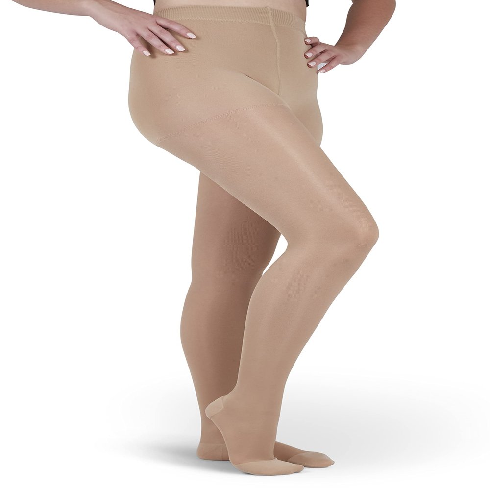 Rejuva Sheer 15-20 mmHg Compression Pantyhose for Women  Stocking Support Hose