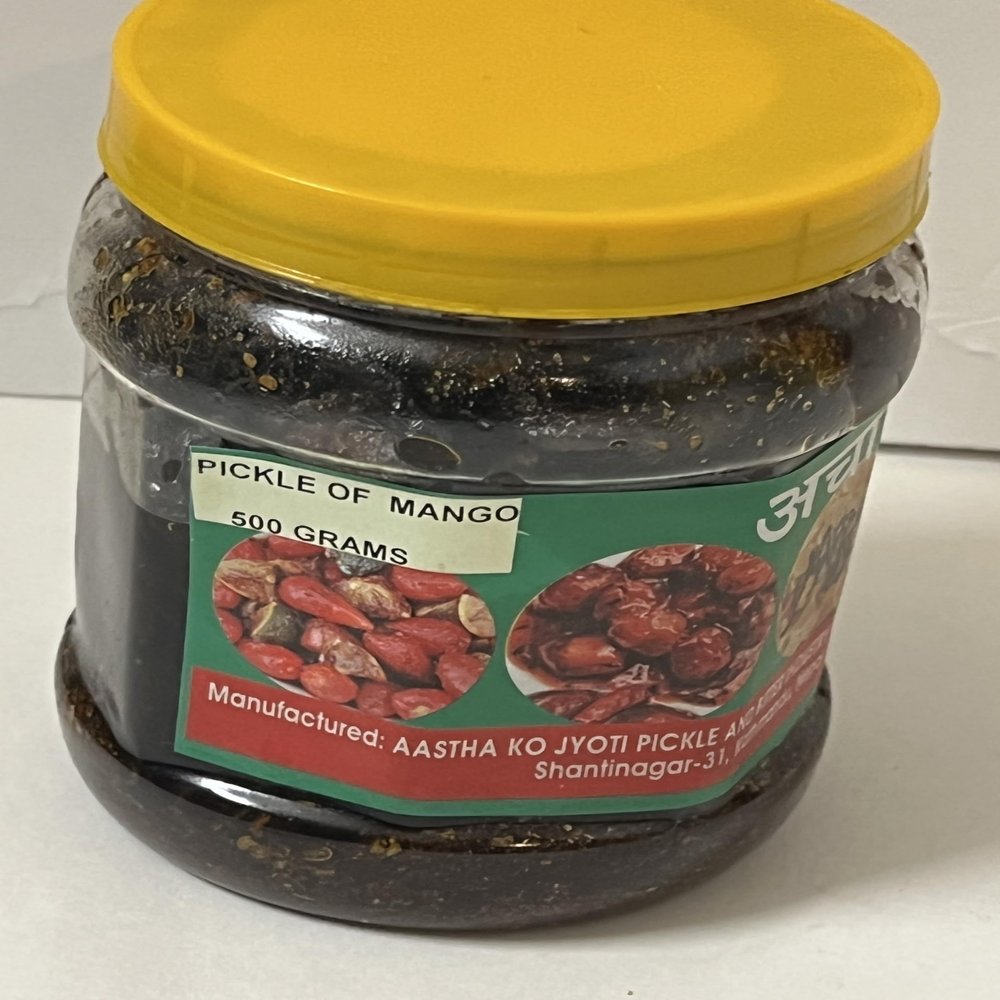 Fresh Himalayas Authentic Nepali Mango Pickle Hot Spicy Natural Typical Nepali Indian Flavor - Sour Spicy Chilli Mango Pickles Con Chile Trocitos, A Sour Tangy - Agria  200g Jar