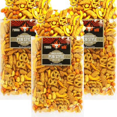 Cheesy Pepper Pub Bar Mix | Runnin' Wild Foods, 1.5 Pounds total (Box of 3 bags, 8oz each)