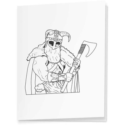 Azeeda 4 x 'Viking with Axe' Gift Tags/Labels (GI00067062)