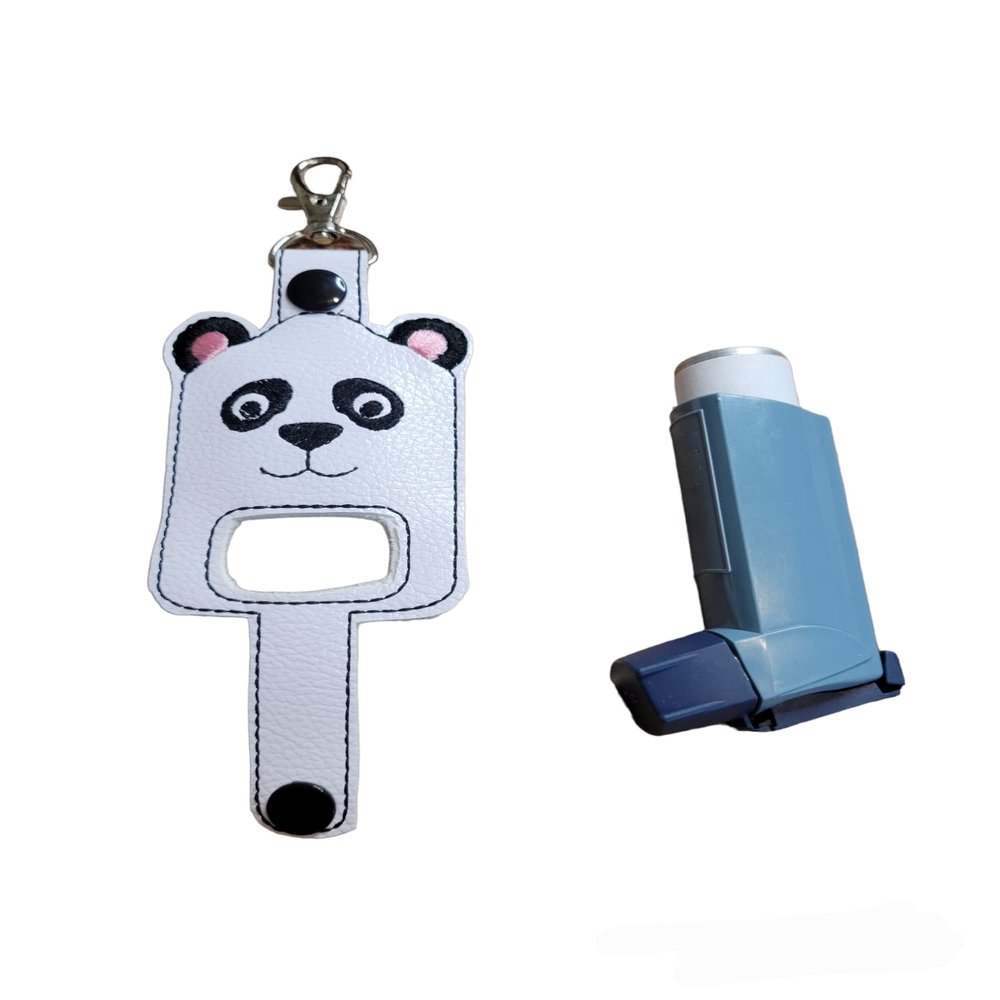Bow Wow Pet Wear Panda Inhaler Holder Key Chain