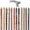 A.A.Nauticals Wooden Walking Stick Cane for Men & Women, Vintage Handmade Personalized & Collapsible, Gift for Men(12 Walking Sticks Design, Silver Polished Brass Head/Handle)-AANWS29-WS5 view 1