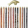 A.A.Nauticals Wooden Walking Stick Cane for Men & Women-Fish Handle, Vintage Handmade Personalized & Collapsible, Gift for Men(12 Walking Sticks Design, Golden Polished Brass Head/Handle)-AANWS19-WS7 view 1