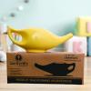 2activelife Yoga Neti Pot for Sinus & Congestion Cleaning| Microwave and Dishwasher Friendly | Leak Proof Durable Ceramic Neti Pot| Nasal Wash Handcrafted Durable Ceramic - Crackle Yellow view 3