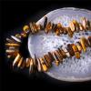100g Irregular Stone Bead Smooth Beads Agates Crystal Quartz Drilled Stick Beaded for Making Jewelry,26.Tiger Eye,100g view 1