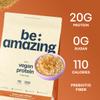 BE AMAZING Vegan Protein Powder, Brown Sugar Oatmeal, 20g Plant Based Protein with Prebiotic Fiber, Low Carb, Dairy and Gluten Free Shake Mix, No Added Sugar, 29.3 oz, 25 Servings view 2