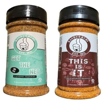 All Purpose Seasoning Bundle with Randy's Rubs Seasoning including THIS IS IT The Everything Seasoning (One 6 Ounce Shaker) GLUTEN FREE, SUGAR FREE and GET THE NET Blackened Seasoning (One 6 Ounce Shaker) GLUTEN FREE, SUGAR FREE, and NON-DAIRY IT DON