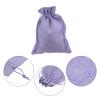HARFINGTON 5pcs Small Burlap Bags with Drawstring, 5" x 7" Gift Bag Jewelry Pouches for Wedding Party Presents Festival Favors, Purple view 4