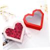 HANABASS Heart Shape Flower Box with Clear Window Valentine Day Wrapping Box for Flowers Necklaces and More Elegant Design for Special Occasions view 4