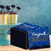 100 Pack Graduation Party Disposable Napkins Blue 2025 Congrats Grad Paper Napkins Congratulate Graduation Themed Party Luncheon Napkins for College High School Graduation Table Supplies view 4