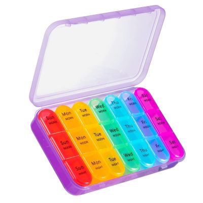ASprink Pill Organizer 3 Times a Day, Large Pill Case with 21 Compartment Travel Pill Organizer, to Hold Vitamins, Medicine