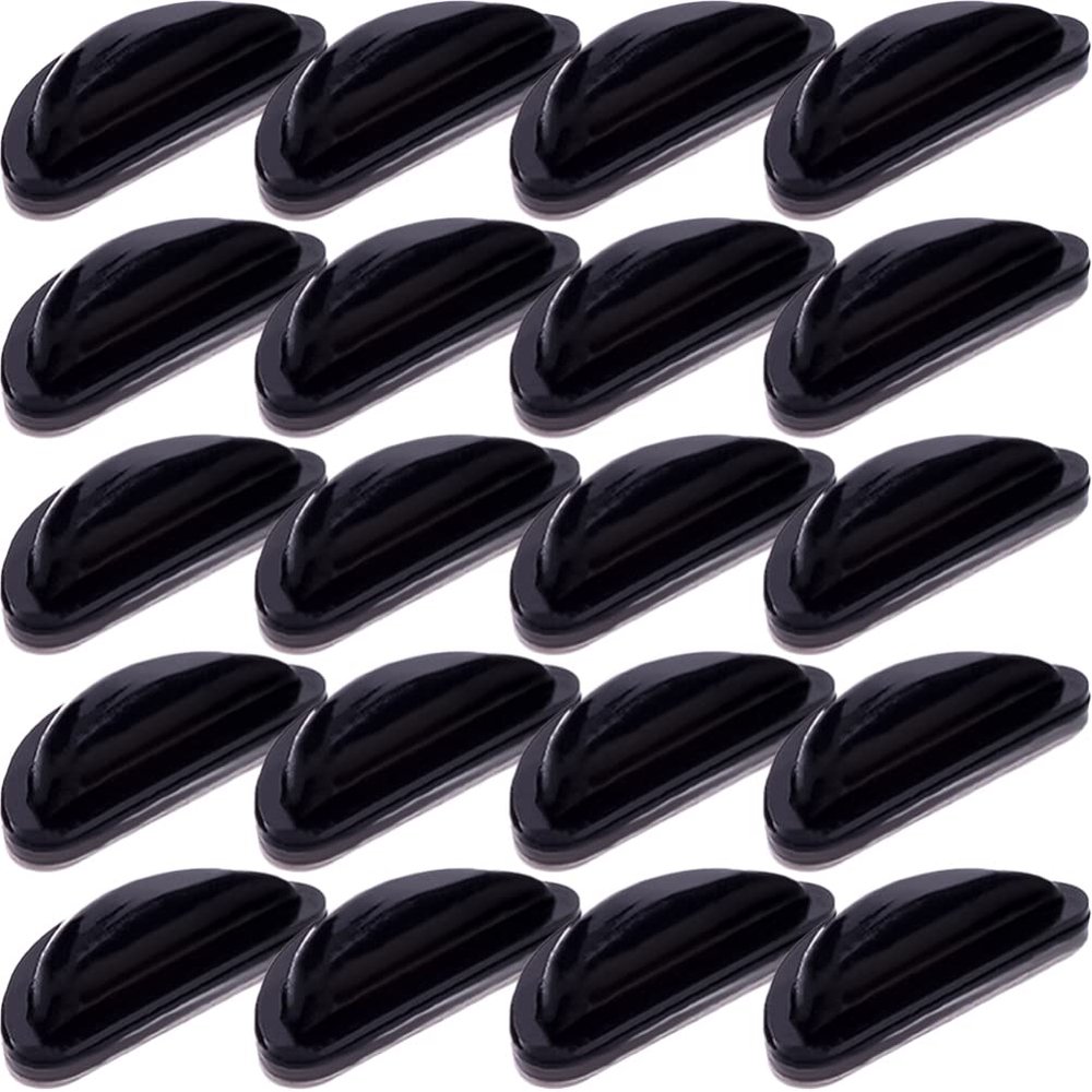 GLEAVI 20pairs Silicone Nose Pads for Glasses Eyewear Cushion for Comfort and Support Soft and Non- Design for Sunglasses and Optical Frames