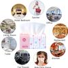 Pack of 4, Small Facial Tissue, Toilet Paper, Bag Cover, Disposable Napkin, Material Wood Pulp Fiber NOT COTTON, White Facial Paper Tissues, 5-Ply, 400 Sheets per Pack view 2