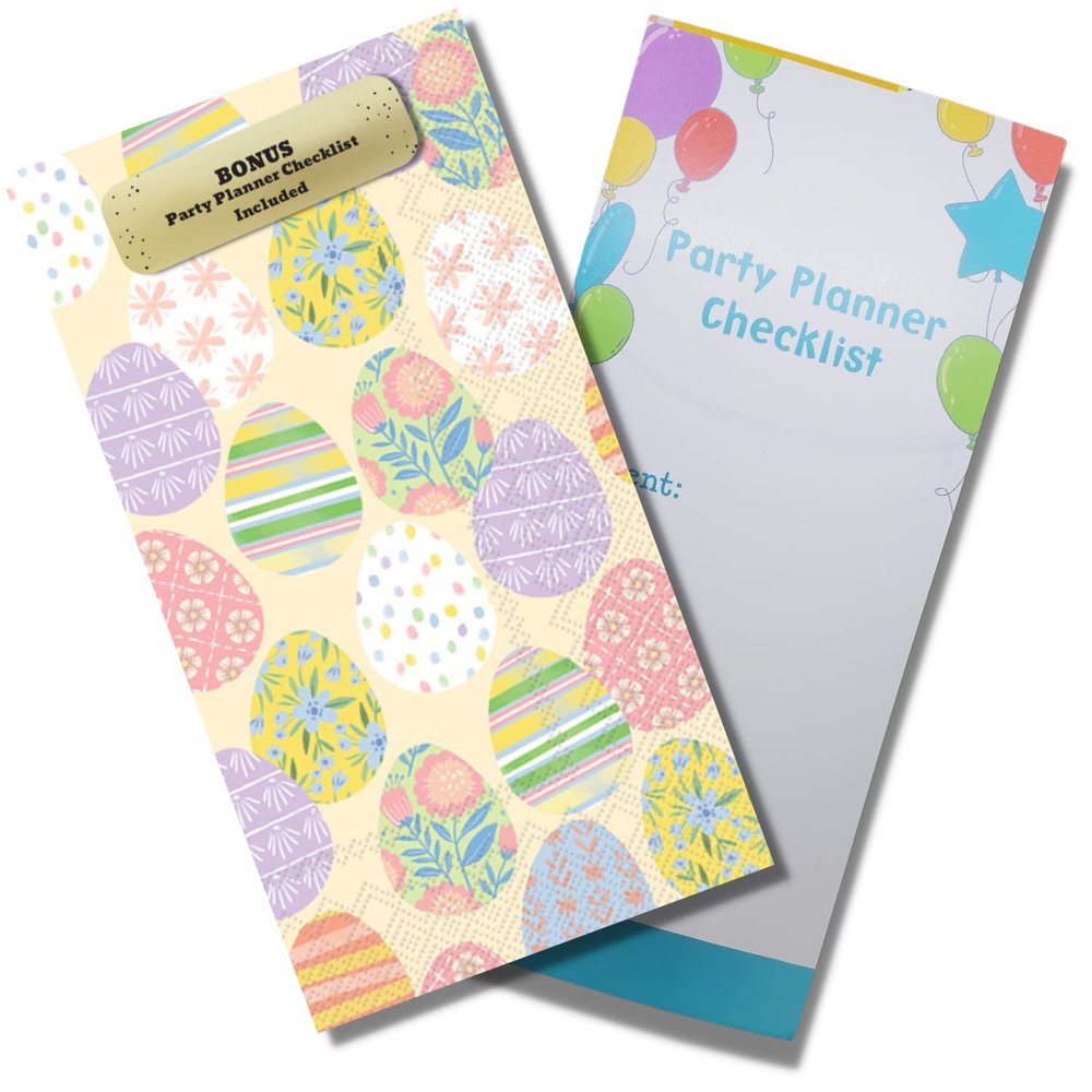 Easter Eggs Bathroom Guest Towels Disposable Paper Napkins (Eggstra Pastel 2023)