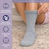 Diamond Star Diabetic Socks, Non-Binding Circulatory Cushion Cotton Crew & Anke Diabetic Socks for Women (US, Numeric, 9, 11, Regular, Regular, 6 Pairs Grey) view 4