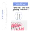OLIXUZYH 4PCS Dental Tools Kit Stainless Dental Picks Teeth Cleaning Floss Picks for Dentist, Personal, Pets Oral Care with Oral Mirror Tooth Tartar Plaque Scraper Dental Probe with Case view 4