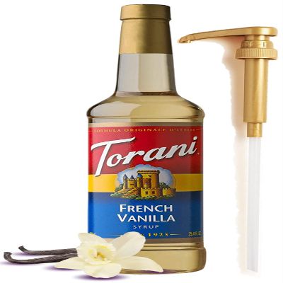 French Vanilla Syrup Flavoring for Coffee 25.4 Ounces Coffee Flavor Syrup with Jimoco Pump Compatible With Torani