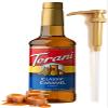 Jimoco Syrup Pump Includes Caramel Syrup for Coffee- 25.4 Ounces - The Perfect Coffee Syrup Bundle, Great for Shakes, Coffee Bars, Smoothies & Drinks, Syrup Dispenser