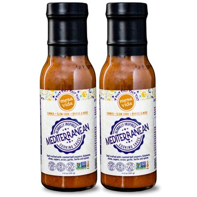 Globally Inspired Starter Sauce | Cooking Sauce | Plant-Based Oil Free Healthy Pantry Staples (Mediterranean Flavor Starter Sauce, 2 pack)