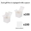 Calenzana 4x4x4 Inches Small Gift Box with lids Pack of 100, White Gift Boxes Bridesmaid Proposal Box for Candy Crafting Wedding Party Favor Birthday Gift Boxes view 2
