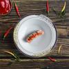 10 pcs 12 oz White Plastic Bowls with Gold and Blue Trim - Disposable Wedding Party Home Tableware Supplies view 4