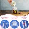 meekoo 100 Pack 12 oz Clear Disposable Luau Cups Hawaiian Flamingo Disposable Plastic Pineapple Tropical Cups for Party Luau and Tiki Party Supplies Birthday Bachelorette Drinkware Decorations view 3