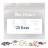 125 Packs Small Pill Bags, Sturdy 6 Mil Thick 3x2.75'' Plastic Bags Jewelry Bags Reclosable, Clear Zip Lock Bags, Resealable Poly Bags for Pill Travel, Beads,Small Craft Pieces, Packaging view 1