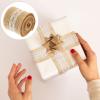 VICASKY 5rolls Lace Jute Ribbons for Crafts Present Wrapping and Floral Decoration for Weddings Parties and Boxes view 3