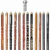 A.A.Nauticals Wooden Walking Stick Cane for Men & Women, Vintage Handmade Personalized & Collapsible, Gift for Men(12 Walking Sticks Design, Silver Polished Brass Head/Handle)-AANWS32-WS2 view 1