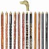 A.A.Nauticals Wooden Walking Stick Cane for Men & Women-Dog Handle, Vintage Handmade Personalized & Collapsible, Gift for Men (12 Walking Sticks Design, Golden Polished Brass Head/Handle)-AANWS41-WS7 view 1
