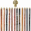 A.A.Nauticals Wooden Walking Stick Cane for Men & Women-Diving Helmet Handle, Vintage Handmade Personalized & Collapsible (12 Walking Sticks Design, Golden Polished Brass Head/Handle)-AANWS35-WS3 view 1
